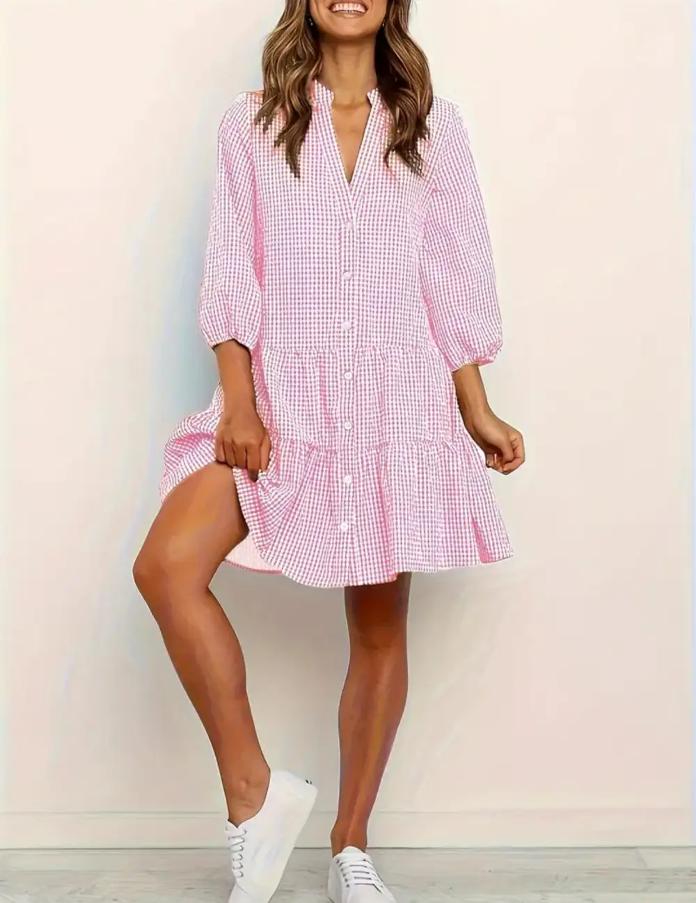 Pink Gingham Dress