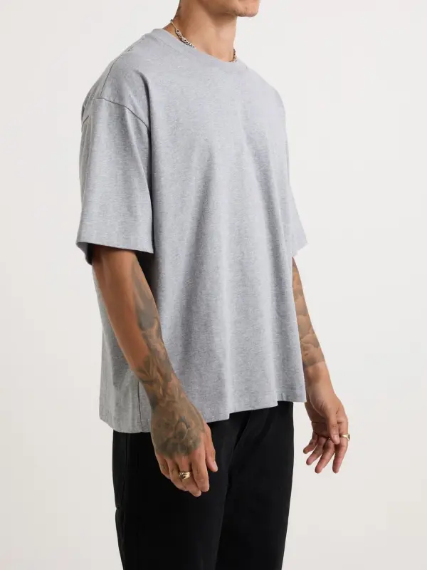 Leisure Casual And Daily Light Grey Tee