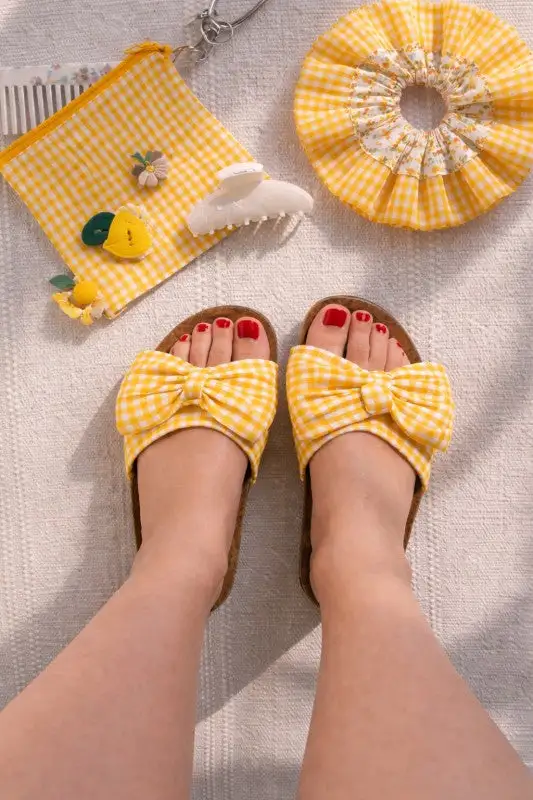 Picnic Gingham Bow Shoes