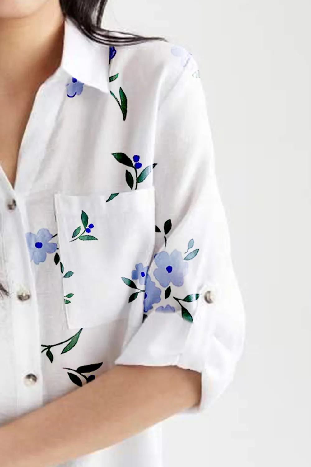 Long Sleeve Pocket Detail Shirt Tunic