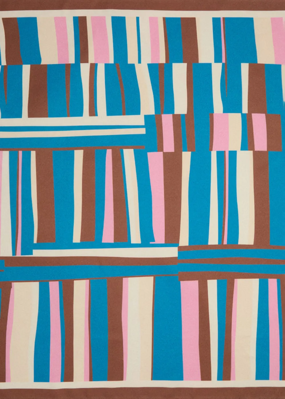 Casual Style Blue Abstract Srip Scacrf