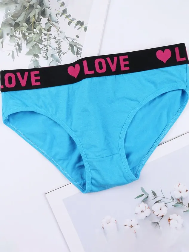 Love Letter Printed Underwear Low Waist Women's Triangle Pants