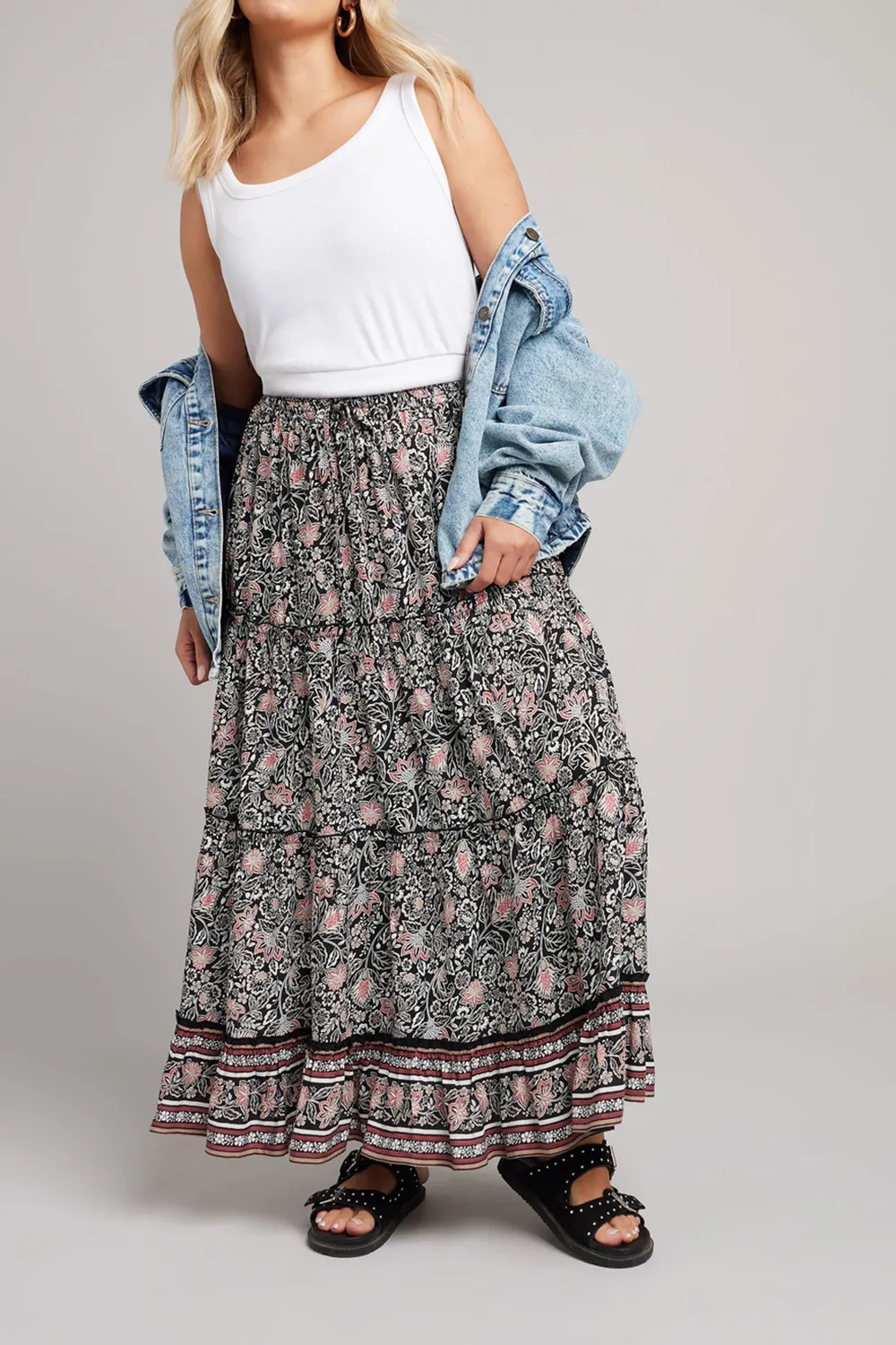 Bohemian Colorful Art Print Skirt