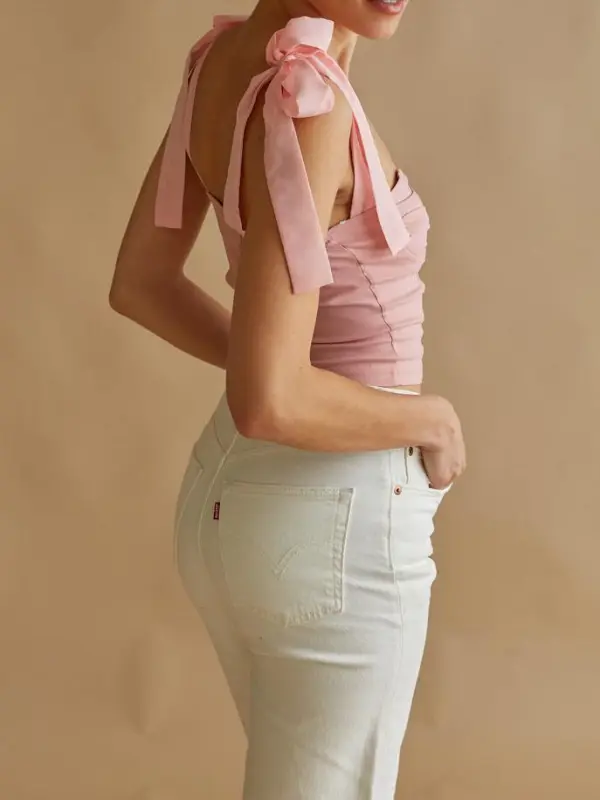 Bow Strap Corset Top