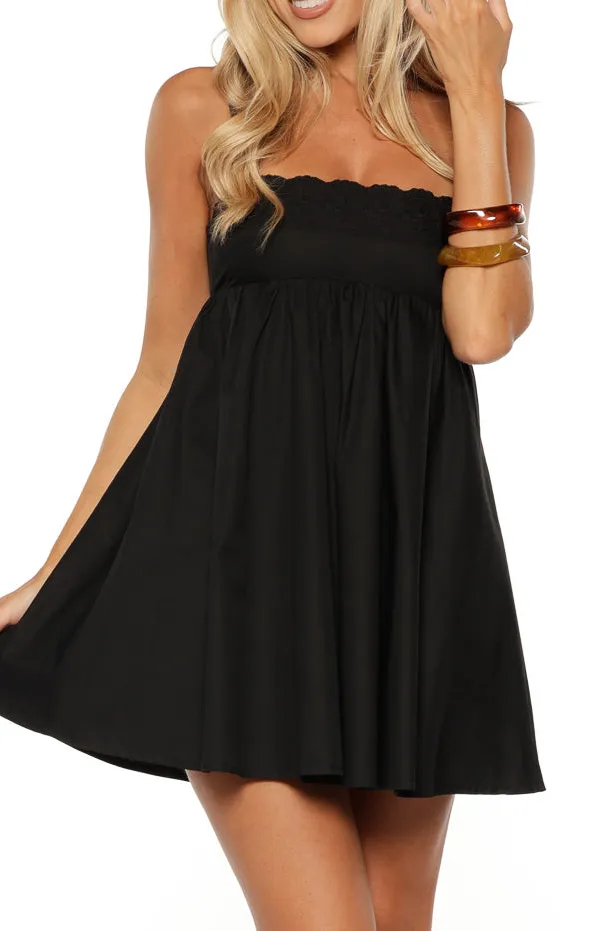 Square Neck Embroidered Eyelet Mini Dress