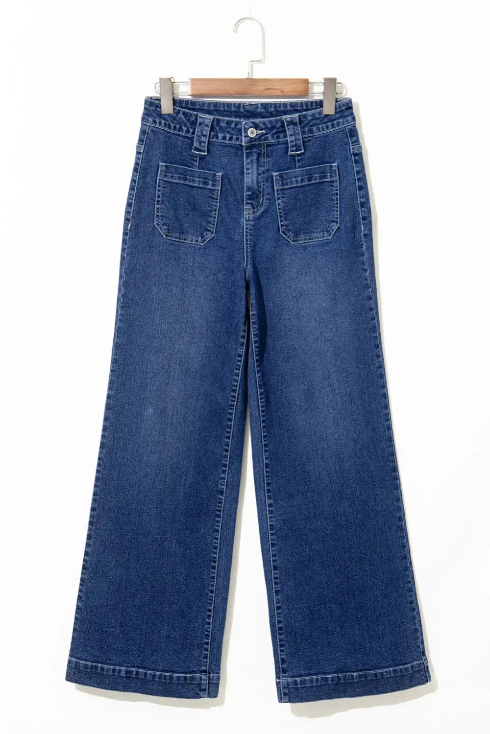 Wide Leg High Waist Pocketed Jeans