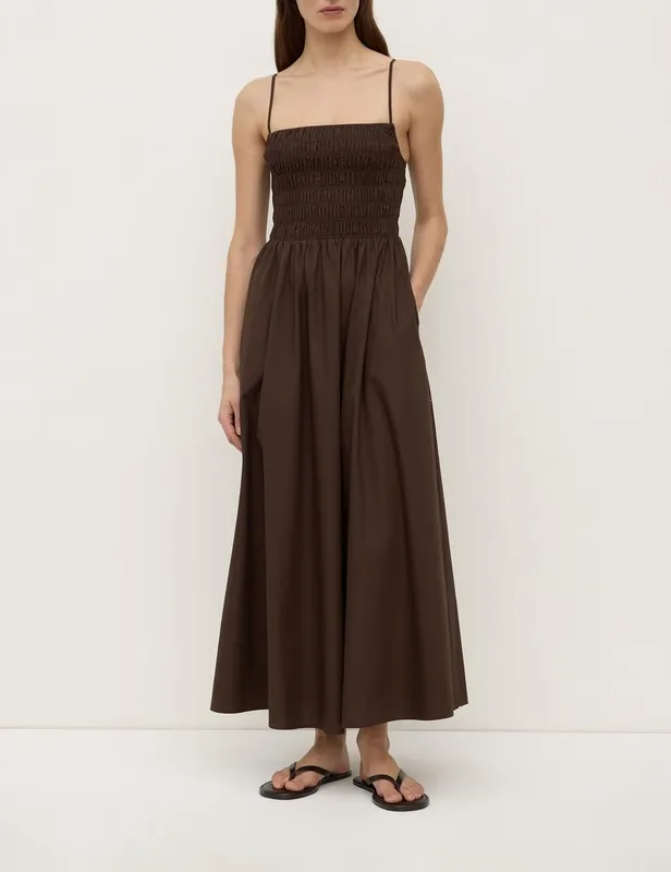 Ganache Ruched Cotton Dress