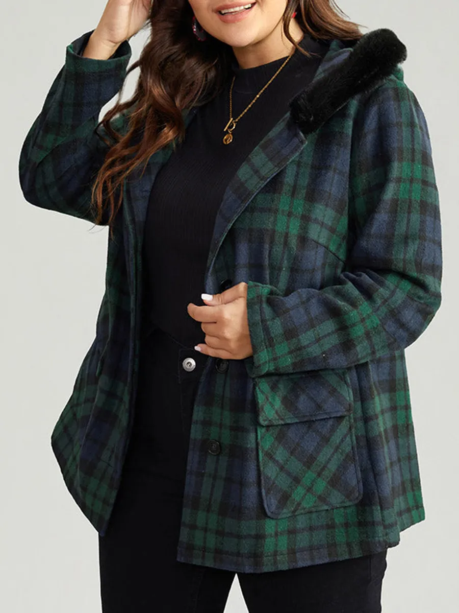 Green plaid coat