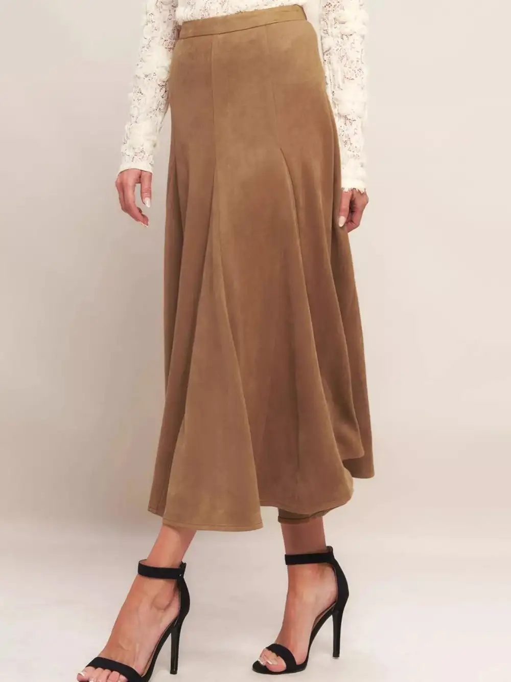 Flowy Line Midi Skirt