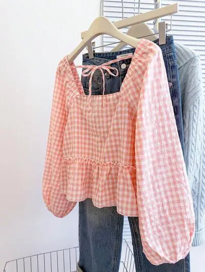 Ruffle Hem Blouse