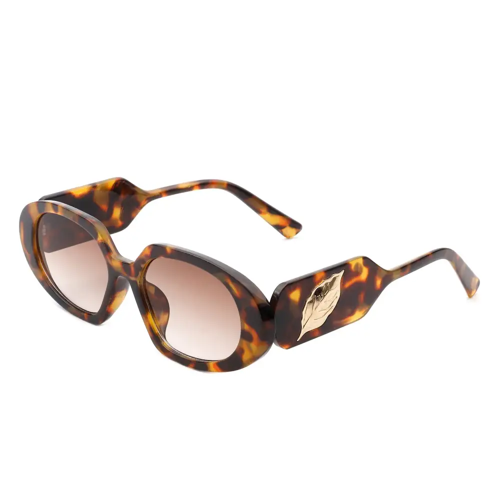 Rectangle Oval Frame Sunglasses