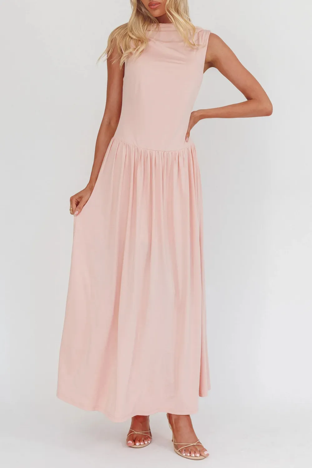 French Style Gentle Hollow Ribbon Long Skirt