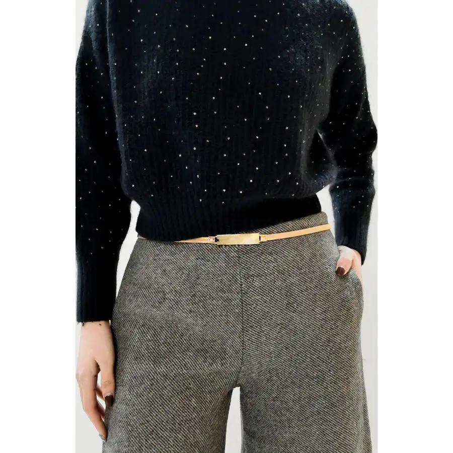 Elastic Iron Skinny Belt