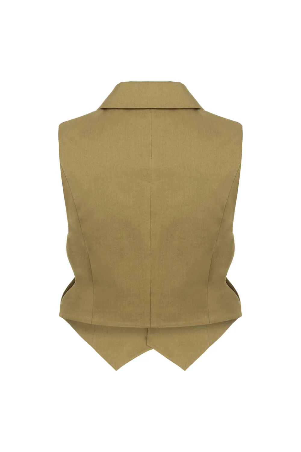 Lapel Vest-Khaki