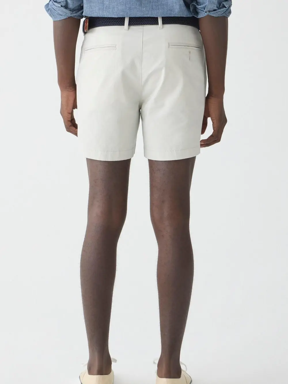 Off White Belt Styled Men's Shorts