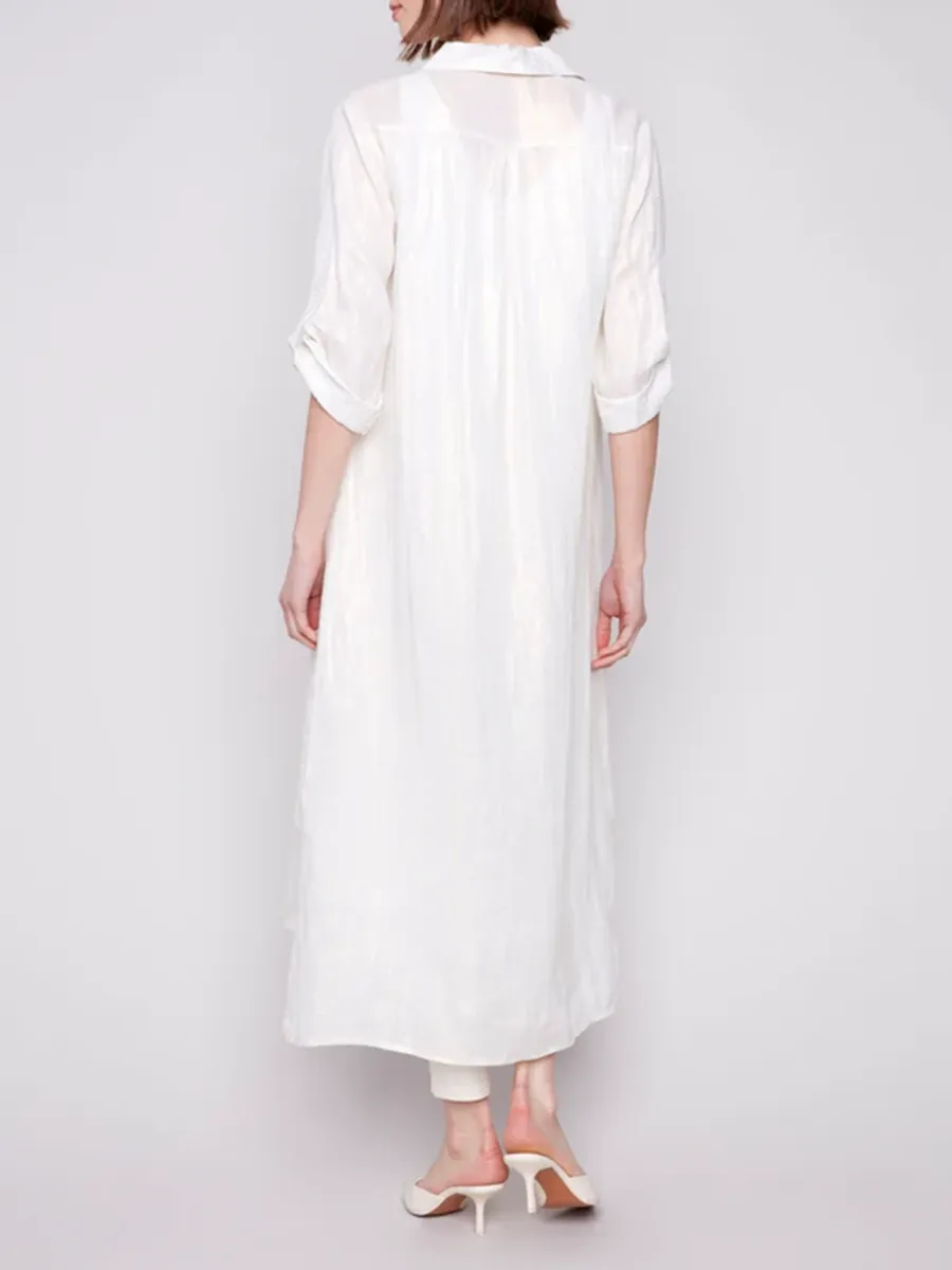 Elegant Solid Color Waist Dress For Women