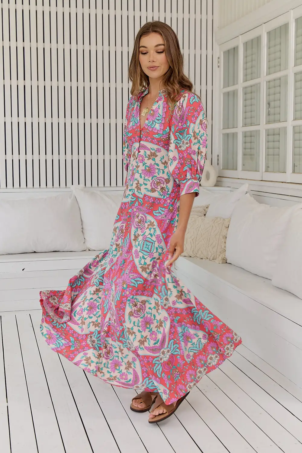 Zoie Maxi Dress - Daiquiri