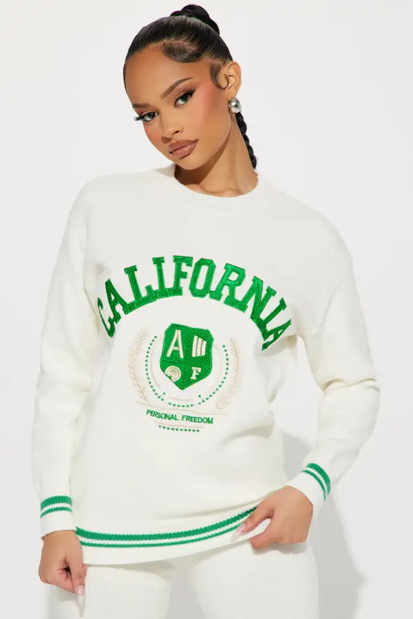 California Coast Sweater Legging Set - Ivory/combo