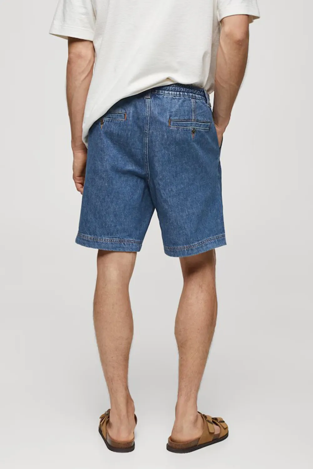 Denim Shorts With Drawstring