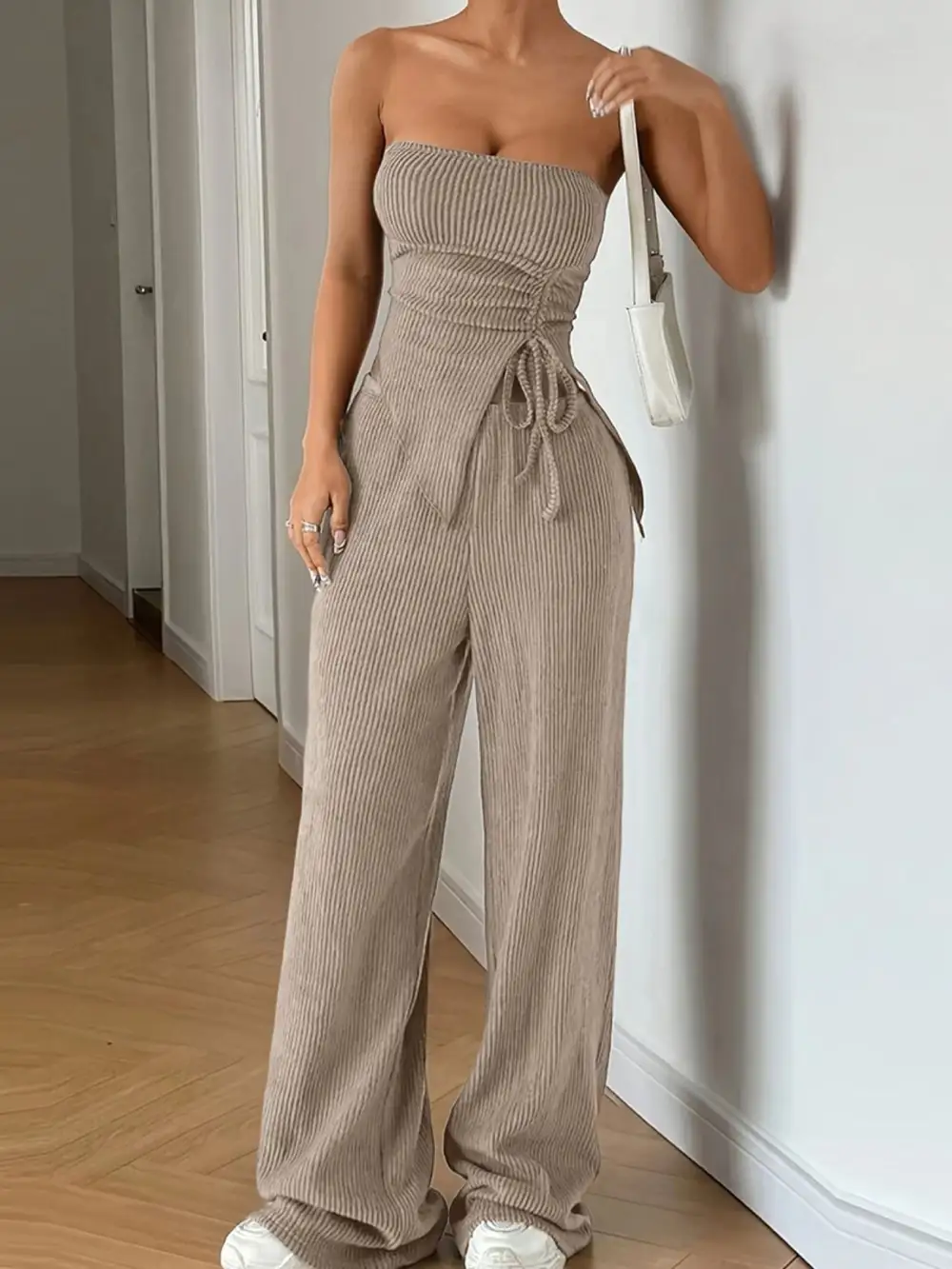 Knit Ribbed Jumpsuit
