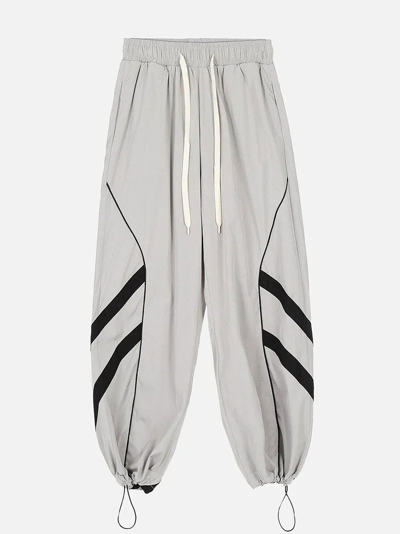 Tapered Leg Stripes Pants