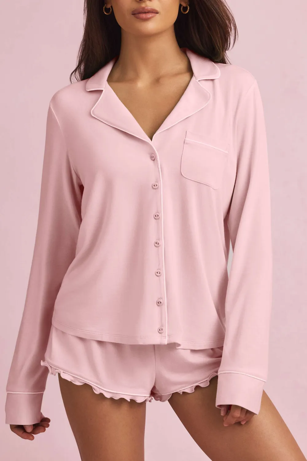Casual Solid Color Soft Home Clothes