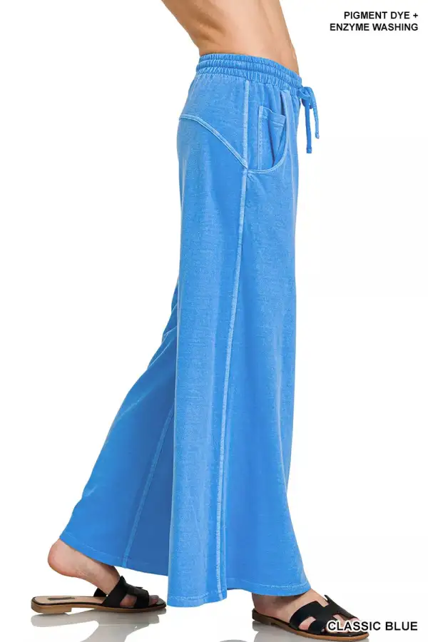 French Terry Pigment Dye Enzyme Wash Pants