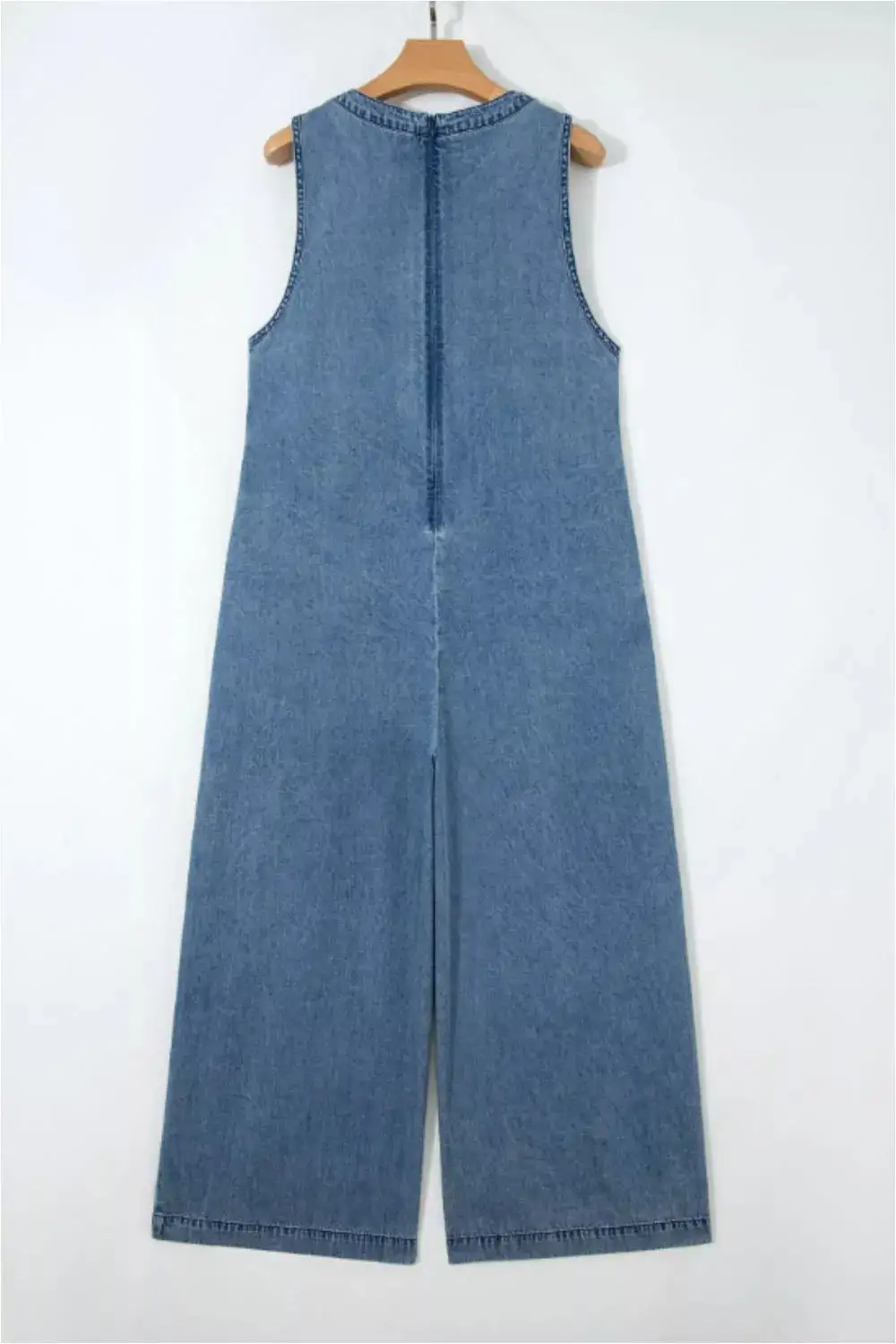 Denim Wide Leg Jumpsuit