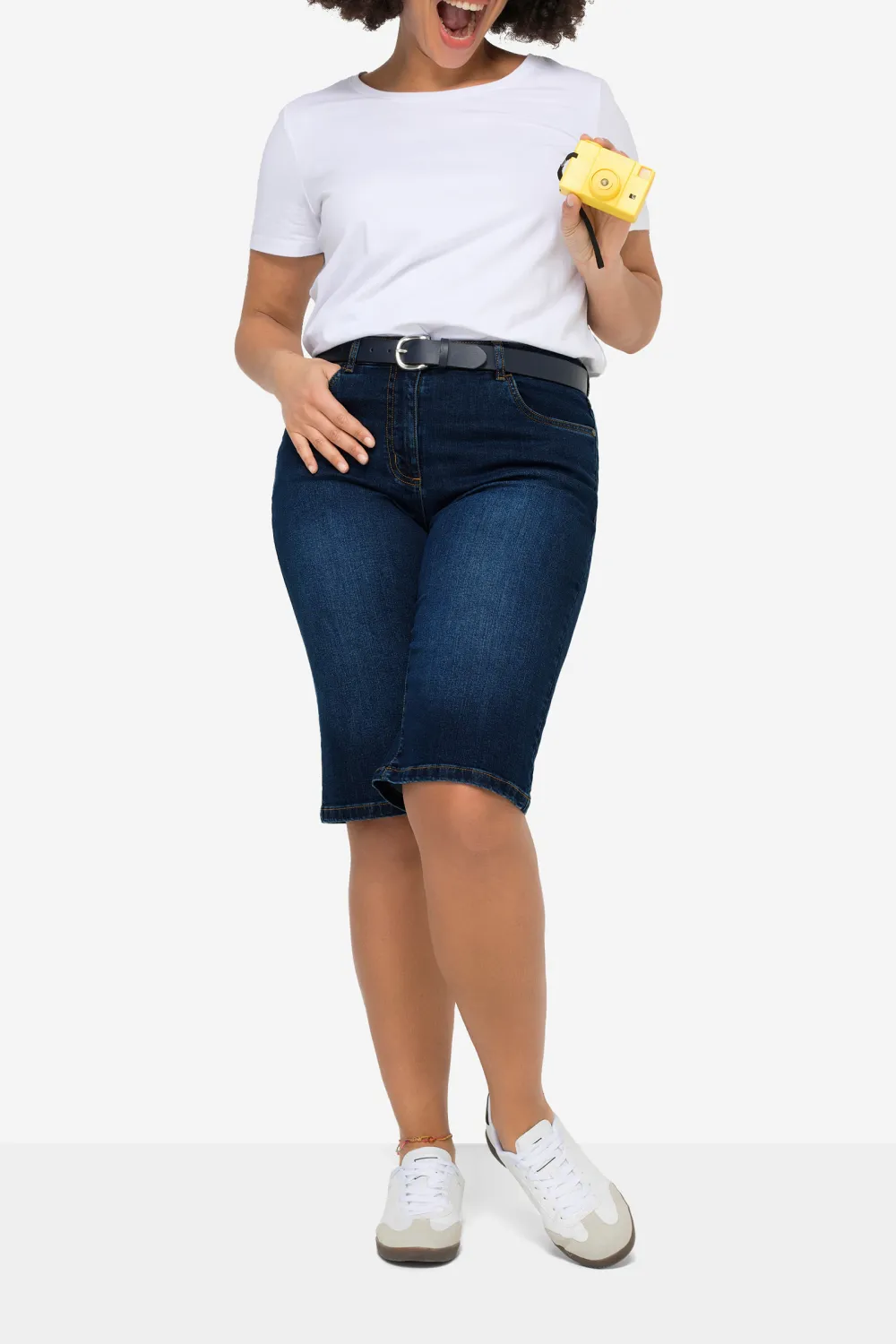 Solid Color Women's Denim Shorts