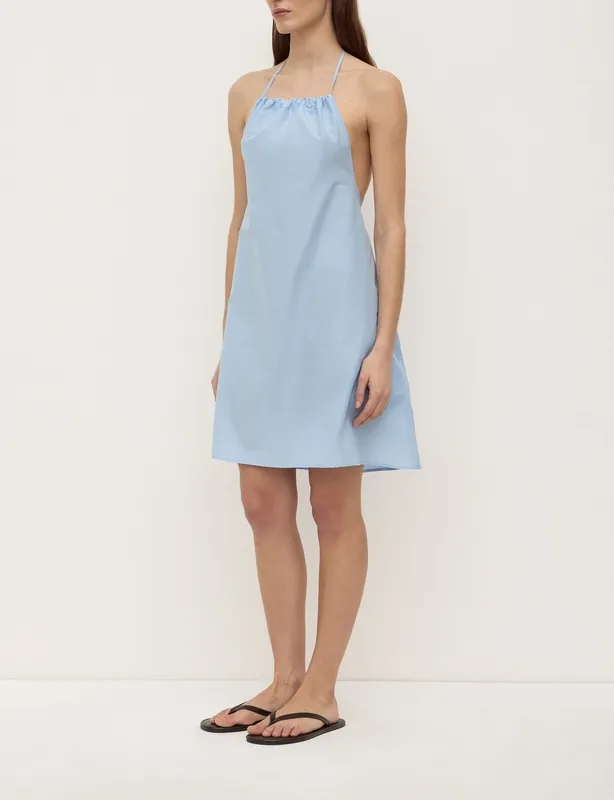 Salt Cotton Silk Halter Mini Dress