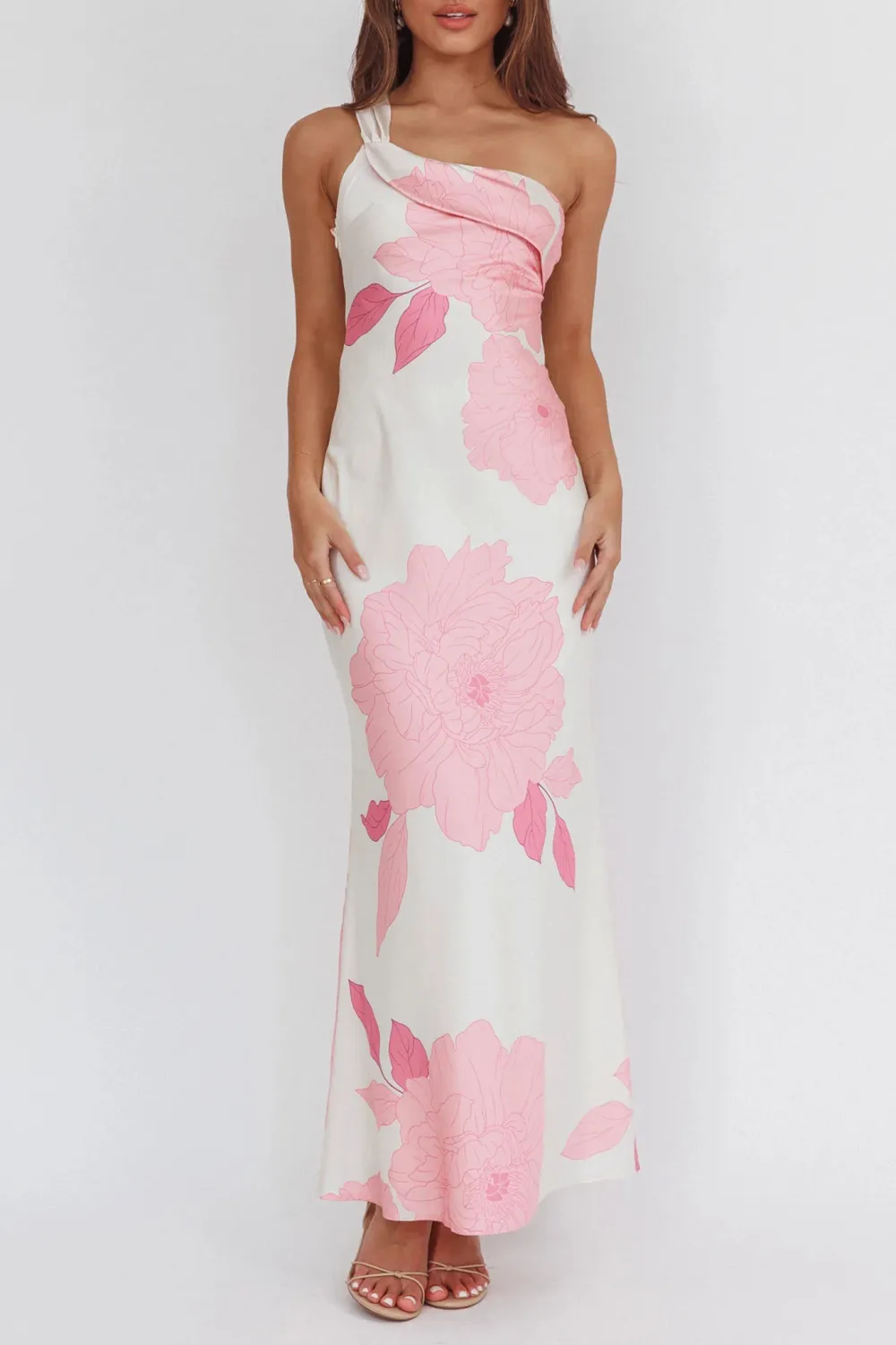 High-End Art Design One-Shoulder Dress