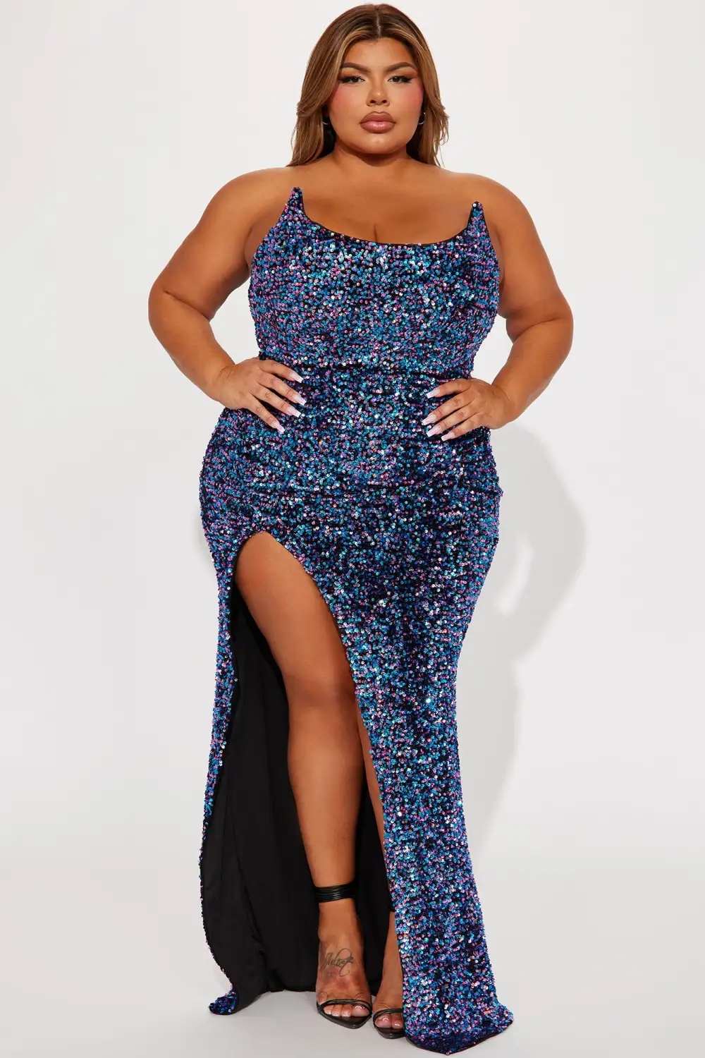Glamour Sequin Gown - Multi Color