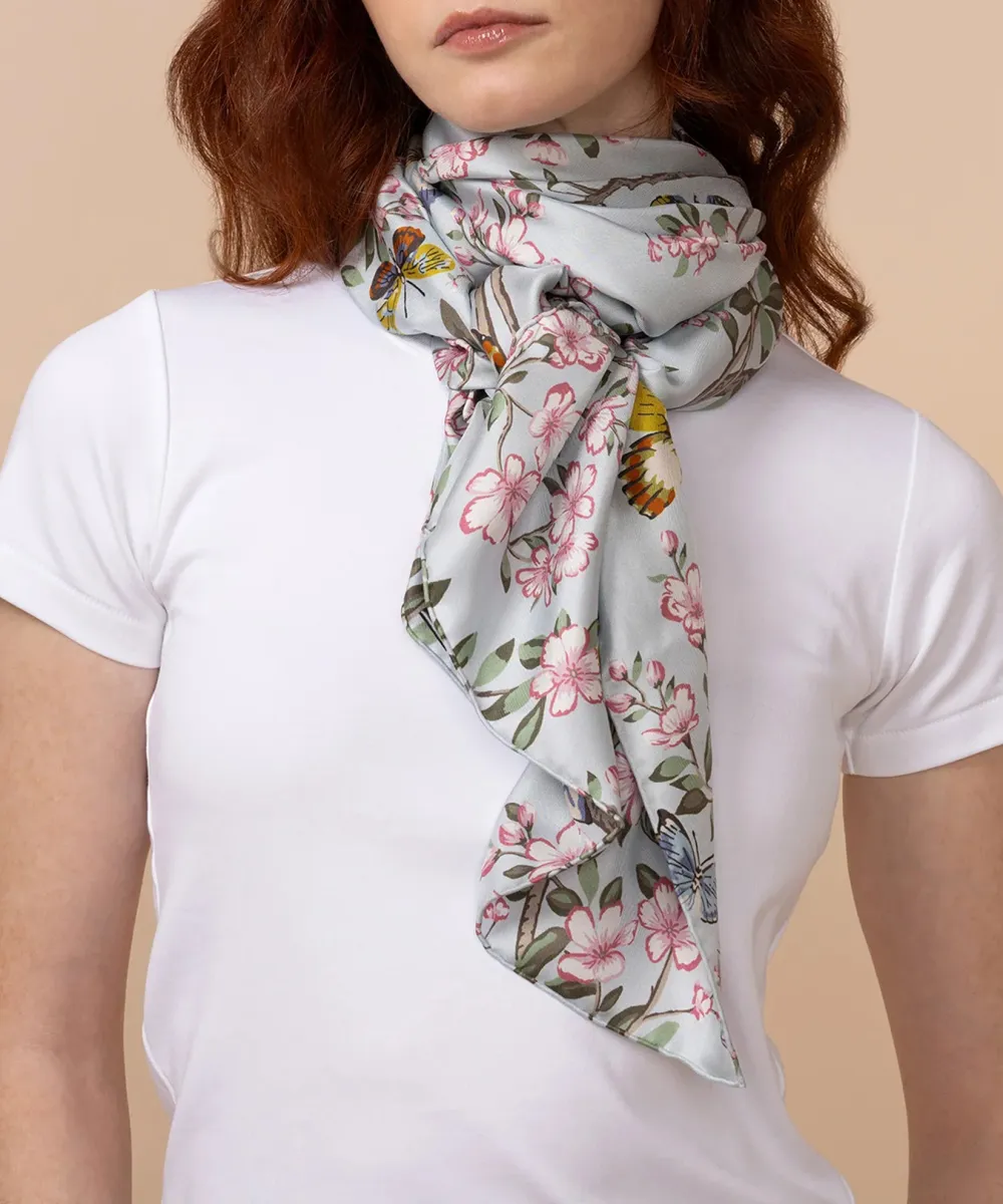 Spring Unfolding Casual Style Silk Oblong Scarf