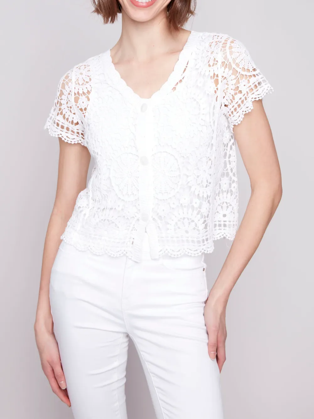 Versatile Girlish Artistic Hollow Top
