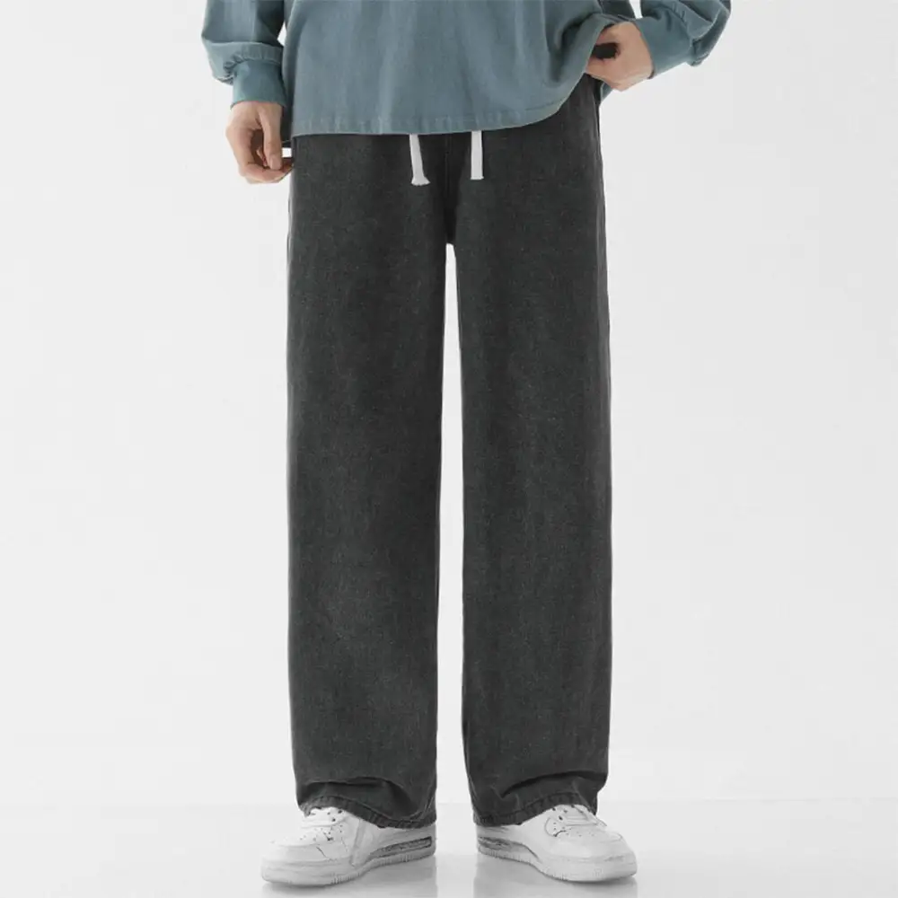 Relaxed Denim Wide Leg Pants