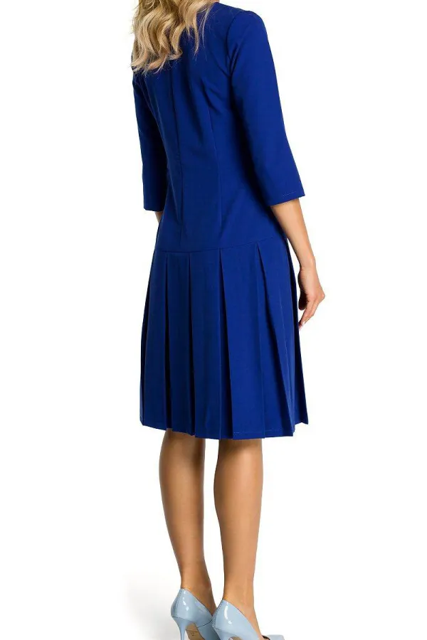 Dropped Waist Ruffle Short Sleeve Casual Dress