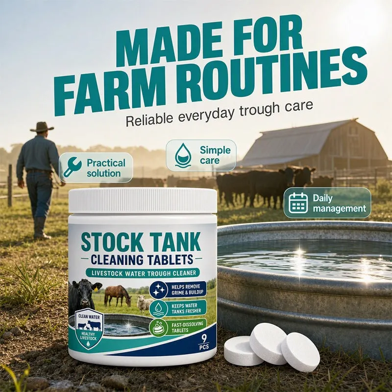 Livestock drinking water storage tank cleaning sheet