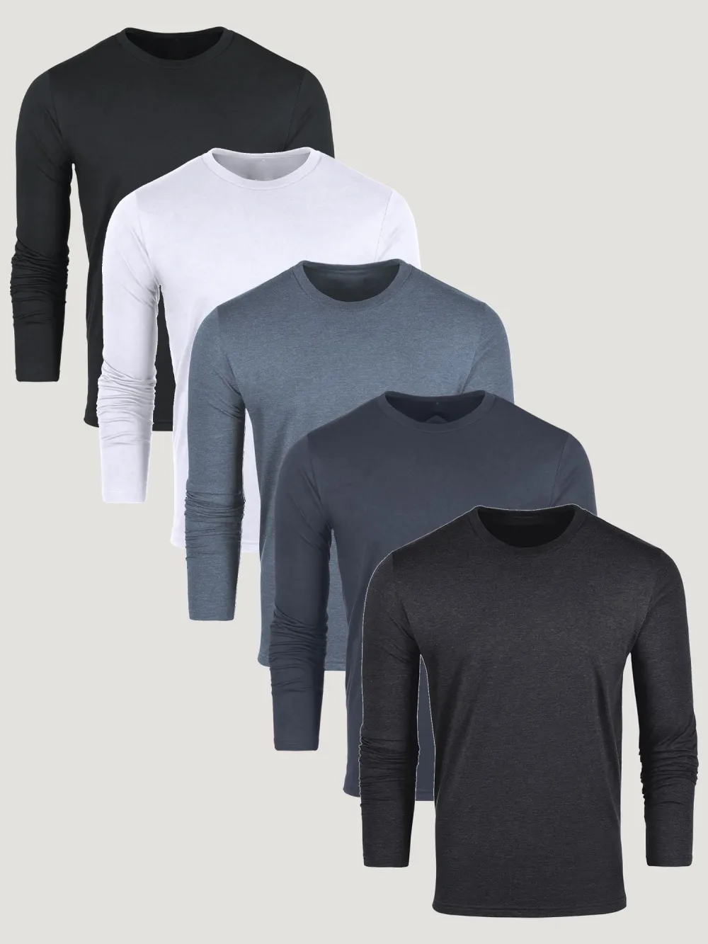 Multicolor Long Sleeve Crewneck 5-Pack