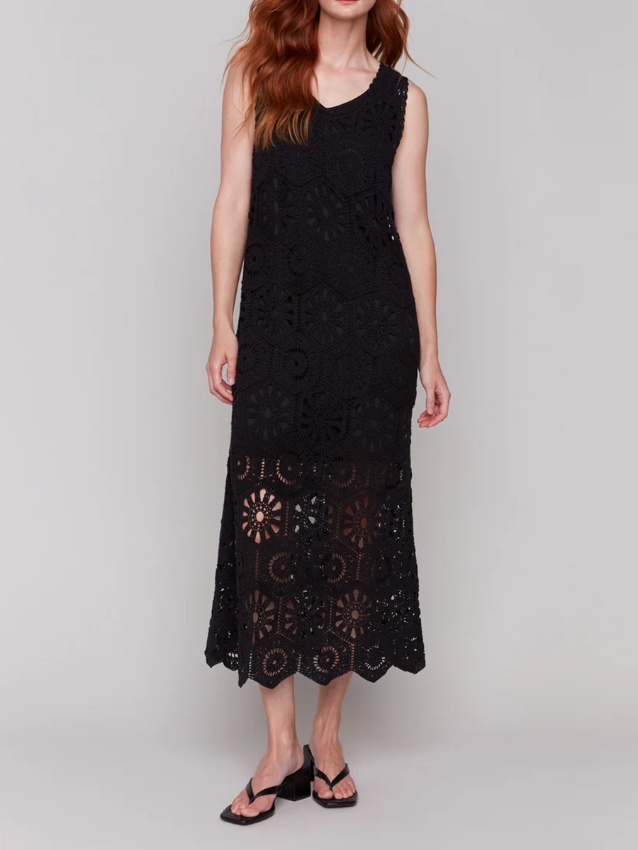 Cotton Casual Hollow Dress For Women