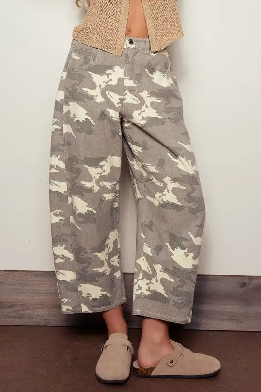 Camo Print Denim Jeans