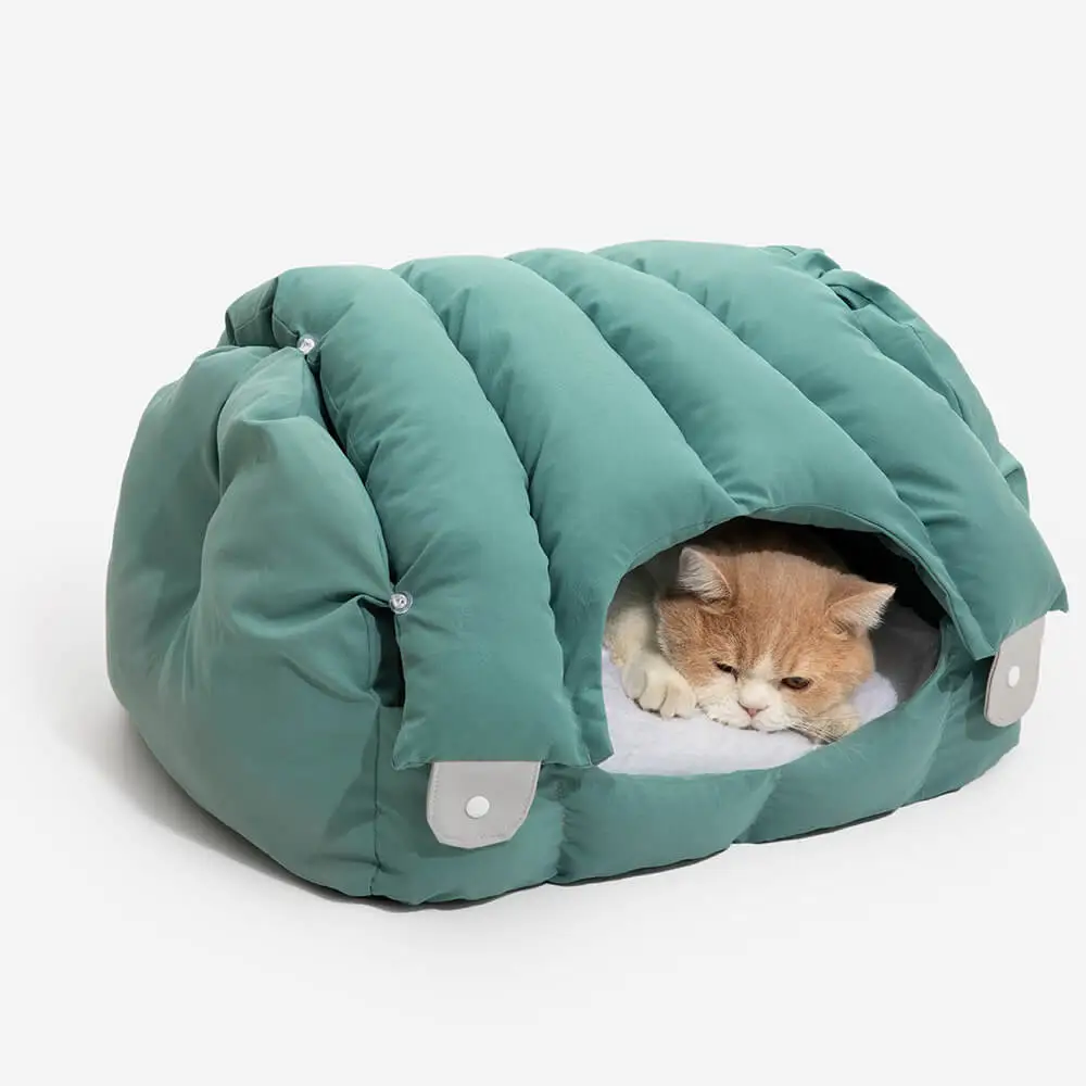 Warming 2-in-1 Arched Semi-Enclosed Cat Cave