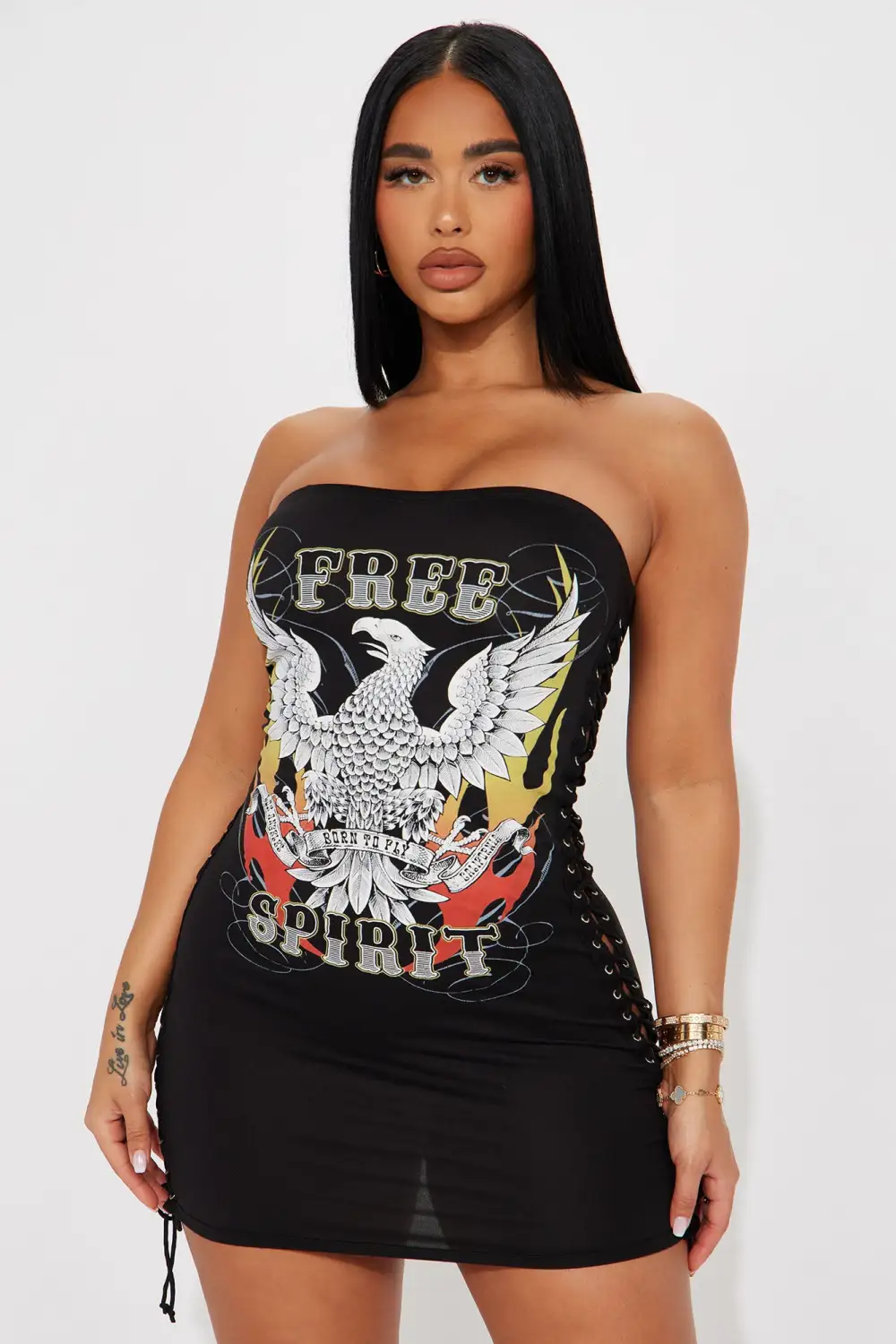 Free Spirit Mini Dress - Black