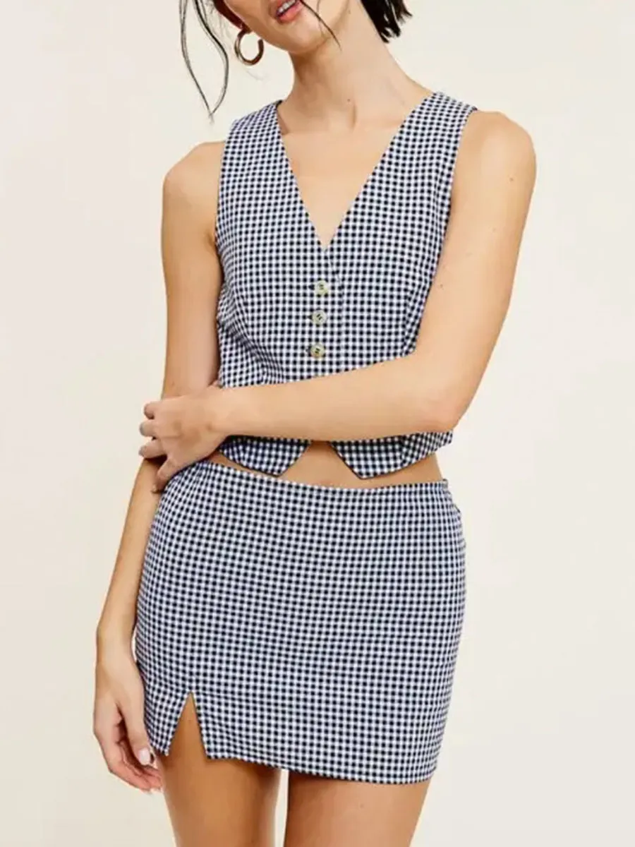 Gigi Gingham Vest