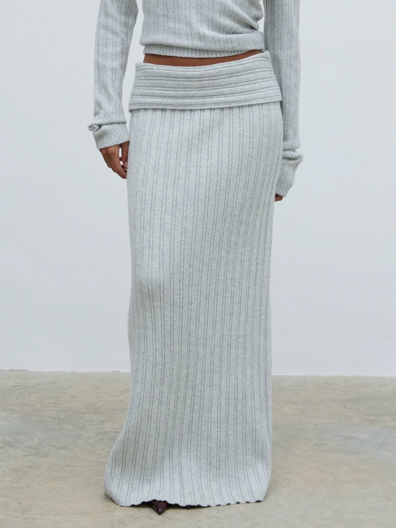 Cosy Rib Knit Maxi Skirt