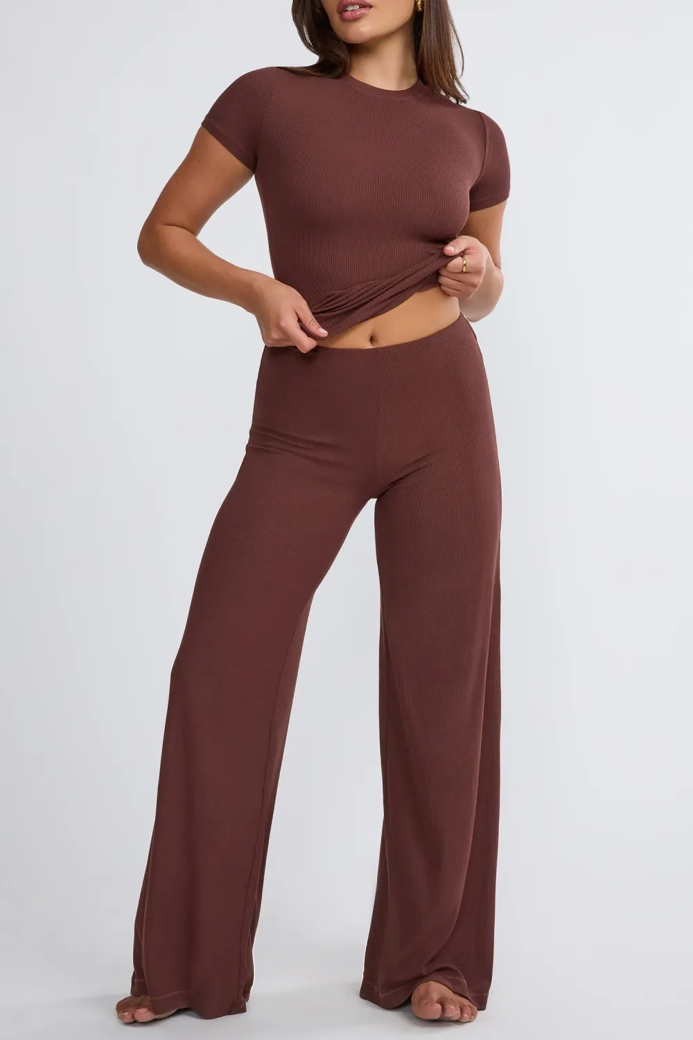 Daily Mid-Rise Straight Loose Women's Trousers
