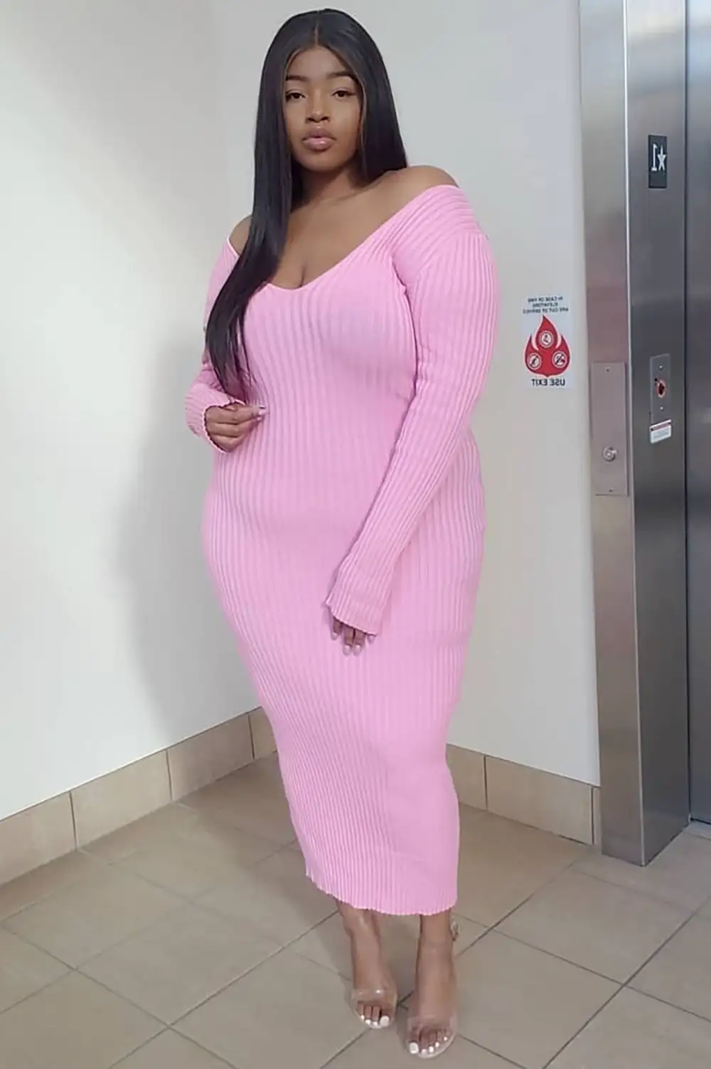 Kallan Knit Dress - Pink