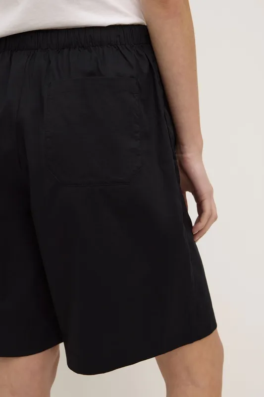 Black Longline Poplin Short