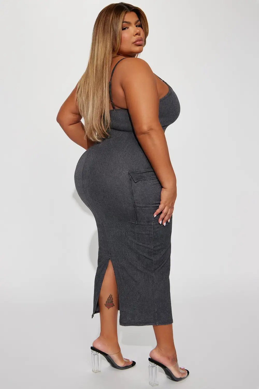 Sabrina Mineral Wash Maxi Dress - Black