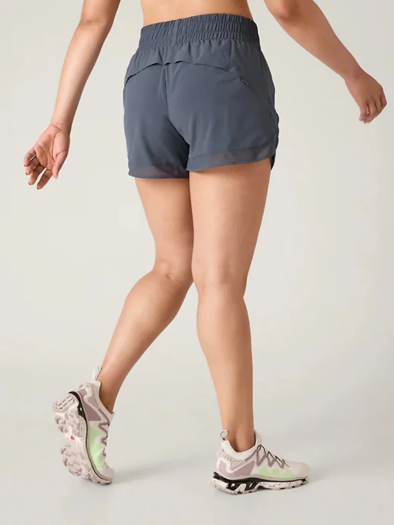 High Rise Mesh Racer Run Short