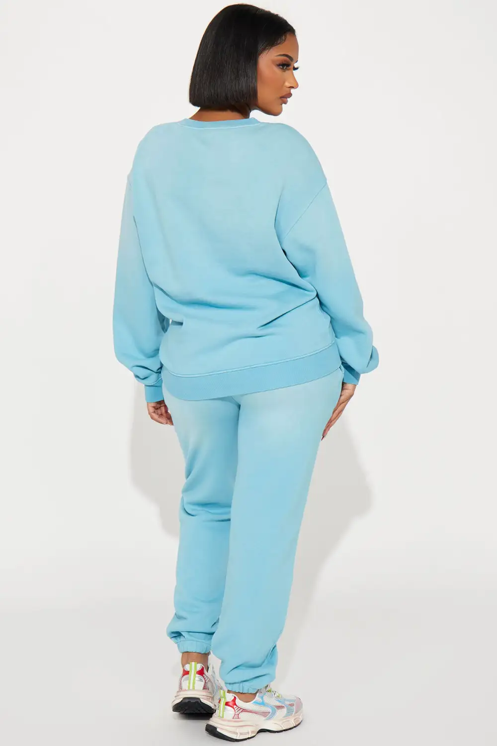 Red Rock Washed Jogger Set - SkyBlue